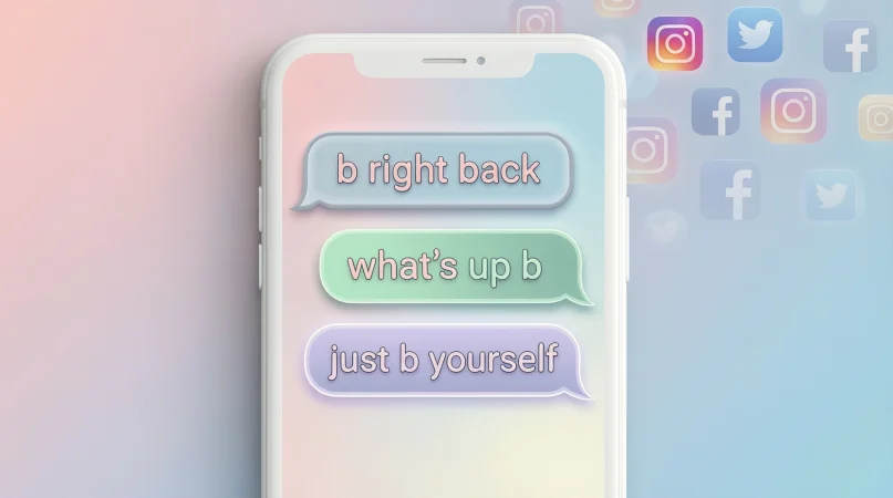 what does b mean in text