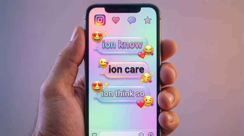 what does ion mean in text on instagram