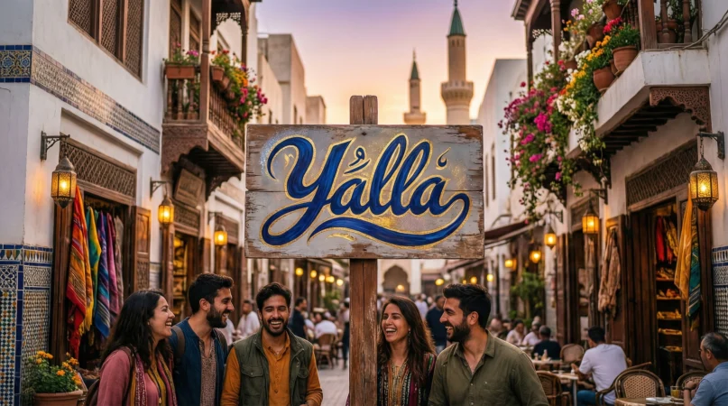 what does yalla mean in arabic