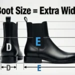 what does ee mean in boot size
