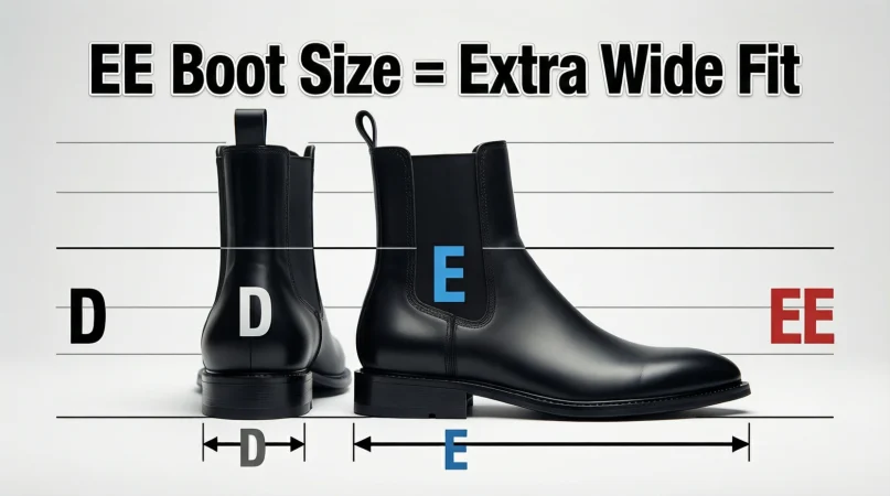 what does ee mean in boot size