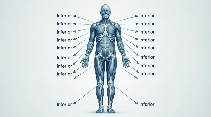 what does inferior mean in anatomy