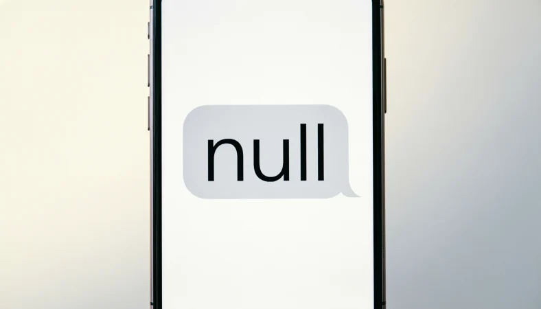 what does null mean in text
