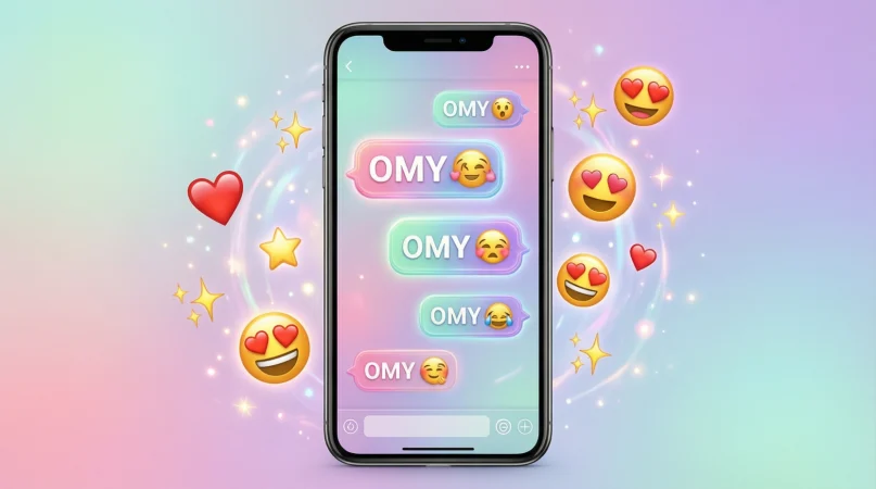 what does omy mean in text