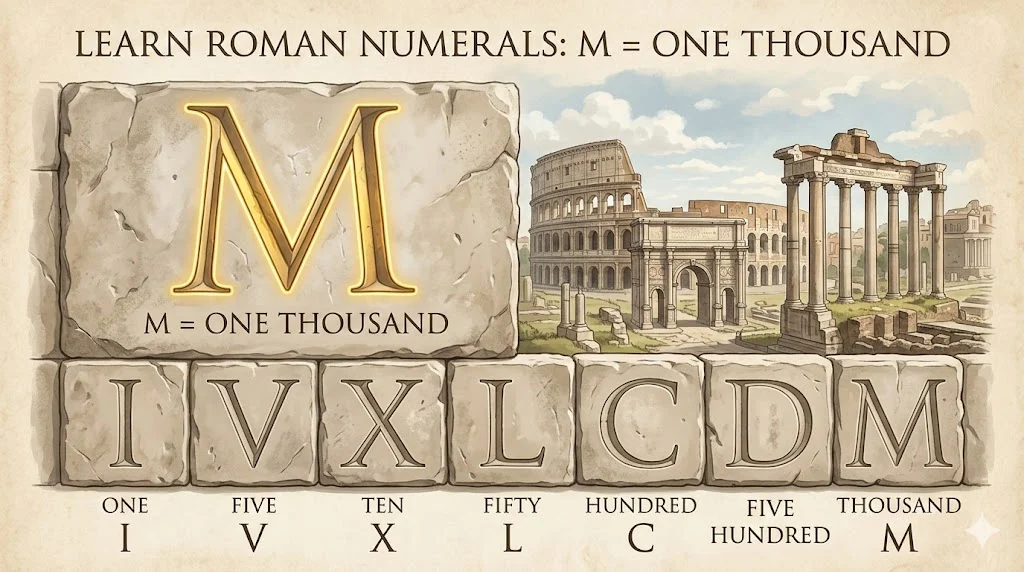 what does m mean in roman numerals