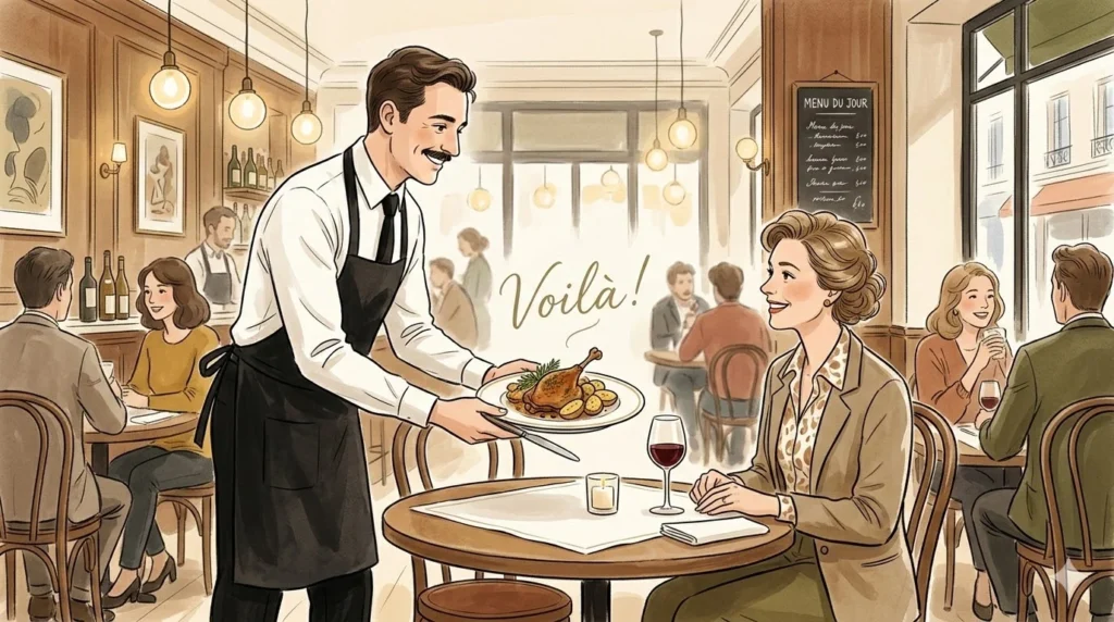 what does voila mean in french